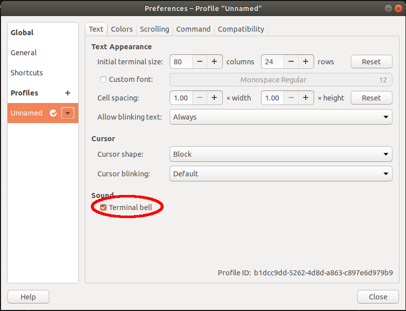 Отключить противный звук при ошибке в консоли